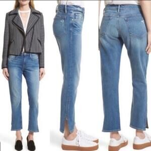 Frame Le Boy Jeans Cropped with Zippers on Ankles Size 30
